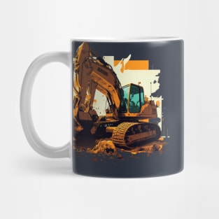 Excavator Power: A Bold and Powerful Design, heavy duty Mug